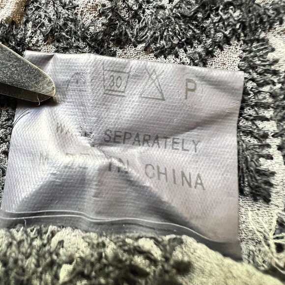 Origami by Viven Gray Black Lace Sleeveless Open Front Duster Cardigan Vest - Picture 4 of 11